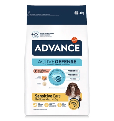 ADVANCE Hondenvoer Sensitive Salmon/Rice Eén eiwit (zalm) & rijst voor gevoelige maag en huid - N.v.t. - 12 kg