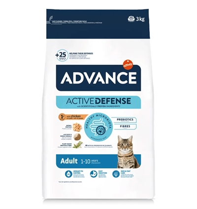 ADVANCE Kattenvoer Cat Adult Chicken/Rice Compleet, licht verteerbaar, ondersteunt huid & vacht - 3 kg
