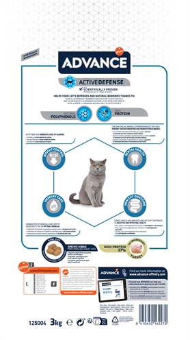 ADVANCE Kattenvoer Sterilized Turkey Voor gesteriliseerde katten - Ondersteunt urine-pH, gewichtsbeheersing - 3 kg