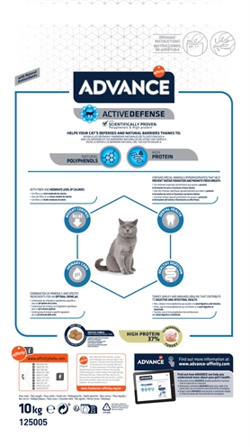 ADVANCE Compleetvoer Sterilized Turkey | Voor gesteriliseerde katten - Urine-pH regulering & gewichtscontrole - Kalkoen - 10 kg