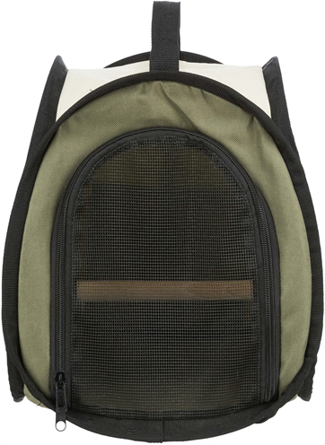 TRIXIE Vervoerstas Vogel - houten zitstok, ventilatiegaas, uitneembare bodemplaat - Groen - 27x32x27 cm