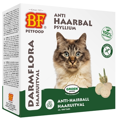 BF PETFOOD Kattensnoepje Hairball Vermindert haarballen, met vlozaad & gist - 100 st
