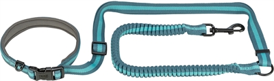 TRIXIE HONDENRIEM JOGGINGLIJN PETROL / AQUA