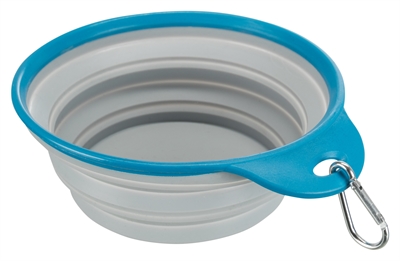 TRIXIE Voerbak/Drinkbak Reis Stevige Rand Siliconen Opvouwbaar Vormvast - Assorti - 1 L / 18 cm