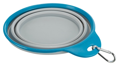 TRIXIE Voerbak/Drinkbak Reis Stevige Rand Siliconen Opvouwbaar Vormvast - Assorti - 1 L / 18 cm