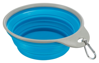 TRIXIE Voerbak/Drinkbak Reis Stevige Rand Siliconen Opvouwbaar Vormvast - Assorti - 1 L / 18 cm