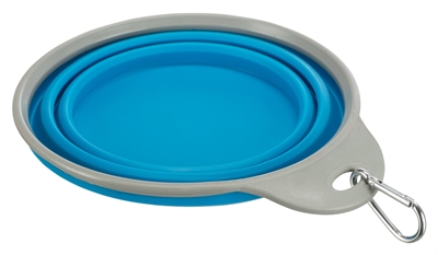 TRIXIE Voerbak/Drinkbak Reis Stevige Rand Siliconen Opvouwbaar Vormvast - Assorti - 1 L / 18 cm