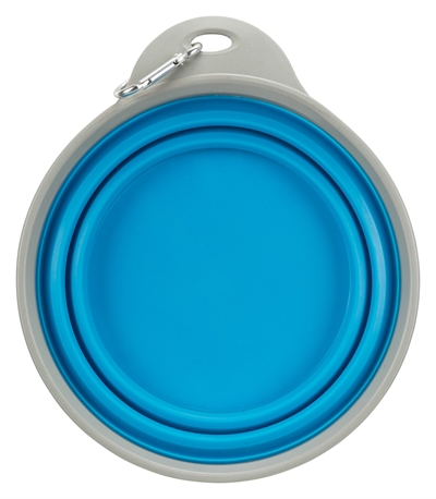 TRIXIE Voerbak/Drinkbak Reis Stevige Rand Siliconen Opvouwbaar Vormvast - Assorti - 1 L / 18 cm