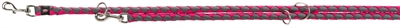 TRIXIE HONDENRIEM CAVO VERSTELBAAR FUCHSIA / GRIJS