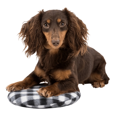 TRIXIE Warmtekussen voor magnetron 8 uur warmte - Afneembare wasbare fleecehoes - Zwart-wit geruit - 26 cm