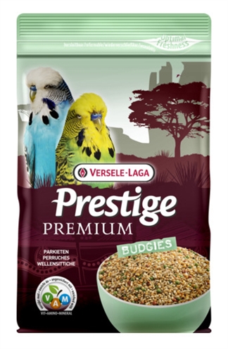 VERSELE-LAGA Parkietenvoer PRESTIGE PREMIUM GRASPARKIETEN Complete zadenmix met oesterschelpen & V.A.M. voor spijsvertering en vitaminen - 2,5 kg