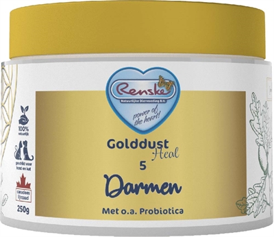 RENSKE Voedingssupplement Golddust Heal 5 Darmen 100% natuurlijk lijnzaad, ondersteunt darmen en darmflora - 250 g