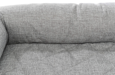TRIXIE Sofa Mand Nero hondenbed & meubelbeschermer met rug- en zijleuningen, afneembare hoes - Grijs - 70x90 cm