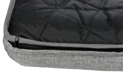 TRIXIE Sofa Mand Nero hondenbed & meubelbeschermer met rug- en zijleuningen, afneembare hoes - Grijs - 70x90 cm