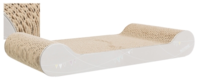 TRIXIE Krabplank Junior karton met catnip, beschermt meubels - lichtgrijs - 38x18x6 cm