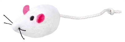 TRIXIE Pluche muizen assorti 24 stuks met catnip, touwstaart & display - Mix kleuren - 5 cm