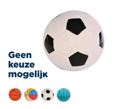 TRIXIE Latex Ballen Assorti Met pieper, polyestervlies vulling, tandvriendelijk - Assorti - 13 cm