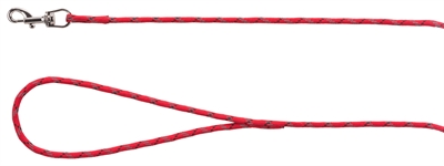 TRIXIE Hondenriem Junior Sleeplijn Extra licht, rond nylon, reflecterend - Rood - 4 mm x 4 m XXS-XS