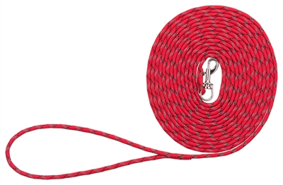 TRIXIE Hondenriem Junior Sleeplijn Extra licht, rond nylon, reflecterend - Rood - 4 mm x 4 m XXS-XS