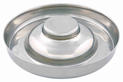 TRIXIE Junior Puppyvoerbak RVS met verhoging, grote diameter, vaatwasserbestendig - RVS - 38 cm / 4 L