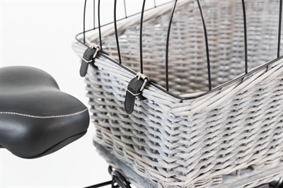 TRIXIE FIETSMAND BAGAGEDRAGER MET ROOSTER GRIJS