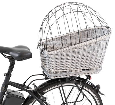 TRIXIE FIETSMAND BAGAGEDRAGER MET ROOSTER GRIJS