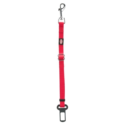TRIXIE Kattentuig Voor in de Auto Klikbare veiligheidsgordel traploos verstelbaar verstelbare nek- & buikgordel - Rood - 20-50x1,5 cm