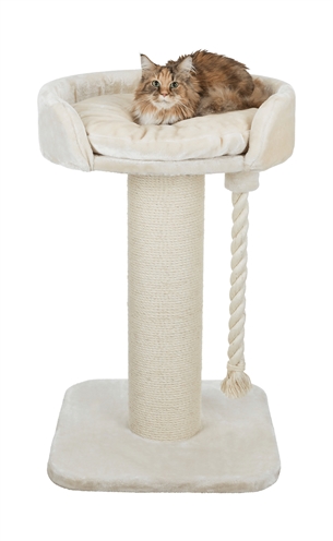 TRIXIE Krabpaal Klara XXL Extra dikke sisal, massieve bodemplaat, mandje met kussen - Crème - 60x60x100 cm