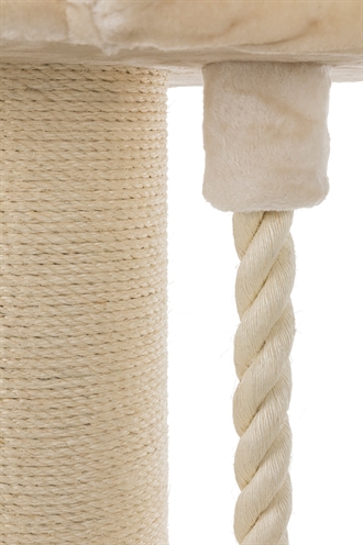 TRIXIE Krabpaal Klara XXL Extra dikke sisal, massieve bodemplaat, mandje met kussen - Crème - 60x60x100 cm