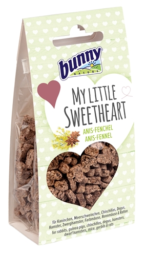 BUNNY NATURE Snacks My Little Sweetheart Anijs Venkel - Hartvormige beloningssnoepjes met inuline en zonder toegevoegde suikers - 30 g