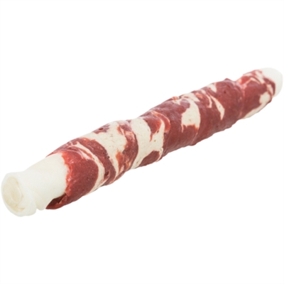 TRIXIE Kauwrol Denta Fun Marbled Beef Chewing Rolls Gebitverzorgend, Glutenvrij, Anti-verveling - Gemarmerd - 17 cm 140 g