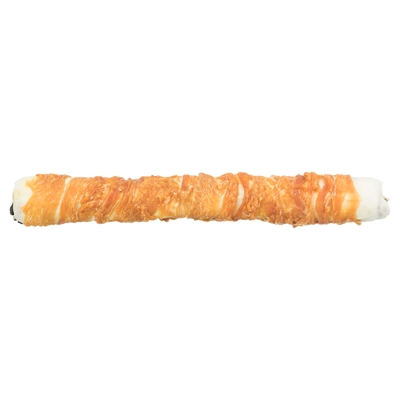 TRIXIE Kauwrol Denta Fun Filled Chicken Chewing Roll Driedelige kip-omwikkelde runderhuid gevuld met runderlever & long - naturel - 28 cm 150 g