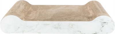 TRIXIE Krabmat Karton XXL Marmer Print Stevig met Catnip en Ligfunctie - Lichtgrijs - 64x37x11 cm