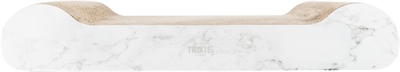 TRIXIE Krabmat Karton XXL Marmer Print Stevig met Catnip en Ligfunctie - Lichtgrijs - 64x37x11 cm