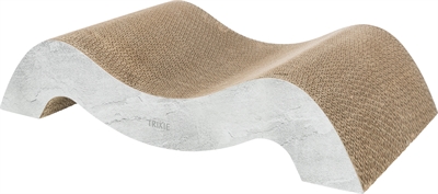 TRIXIE Krabmat Karton XXL Golf - Extra stevig, met catnip, ook ligplaats - Grijs - 64x37x11 cm