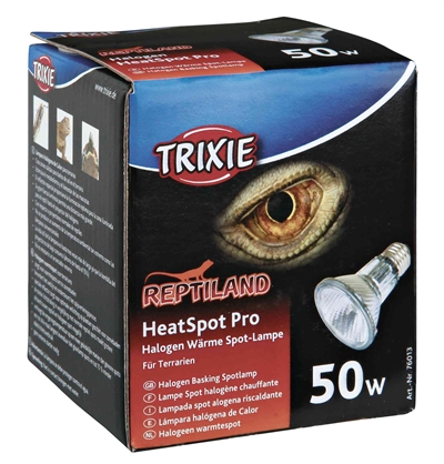 TRIXIE Halogeen warmtelamp Reptiland Heatspot Pro - Meer warmte-opbrengst, speciale reflector, ondersteunt spijsvertering - Transparant - 50 W, 6,5x6,5x8,8 cm