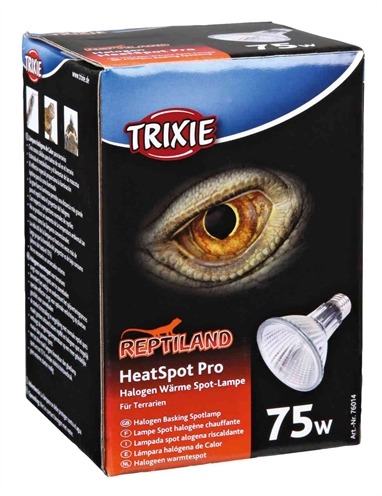 TRIXIE Reptiland Heatspot Pro Warmtelamp Halogeen - hoge warmte-opbrengst, speciale reflector, ondersteunt spijsvertering - warmwit - 75W 8,1x8,1x10,8 cm
