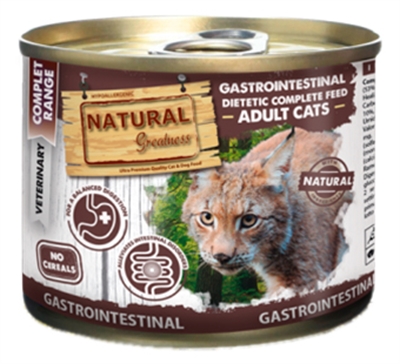 NATURAL GREATNESS Natvoer Cat Gastrointestinal Dietetic Junior/Adult - Graanvrij, Hoog kalkoenvlees 53% - 200 g