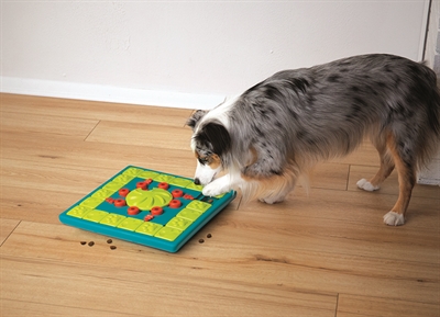 NINA OTTOSSON Hond intelligentiespel MULTIPUZZLE BLU Extra uitdagend schuif- en draaispel - Blauw - 38x38x5 cm