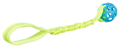 TRIXIE Bungee Tugger met Bal Schokdemper, Handvat, zonder pieper - Assorti - 9x9x48 cm