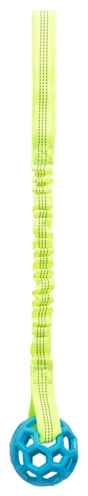 TRIXIE Bungee Tugger met Bal Schokdemper, Handvat, zonder pieper - Assorti - 9x9x48 cm