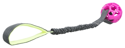 TRIXIE Bungee Tugger met Bal Schokdemper, Handvat, zonder pieper - Assorti - 9x9x48 cm