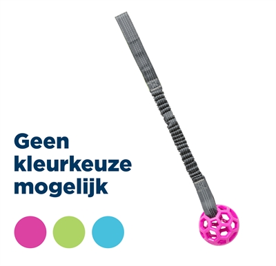 TRIXIE Bungee Tugger met Bal Schokdemper, Handvat, zonder pieper - Assorti - 9x9x48 cm