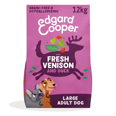 EDGARD & COOPER Adult Verse Hert/Scharreleend hondenvoer droog 12 kg