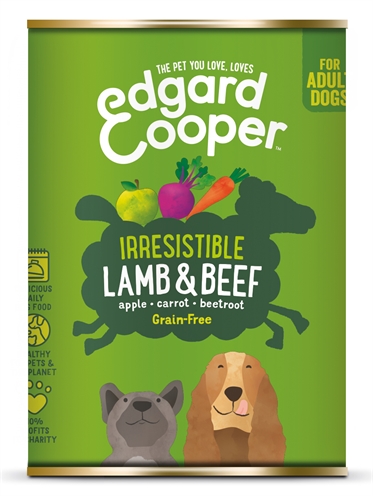 Edgard & Cooper Adult zacht gestoomd lam rund hondenvoer nat 6x400 g