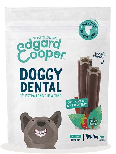 EDGARD & COOPER Dental Sticks Aardbei/Mint Plantaardig, Luchtgedroogd, Tandverzorgend - 105 g - S