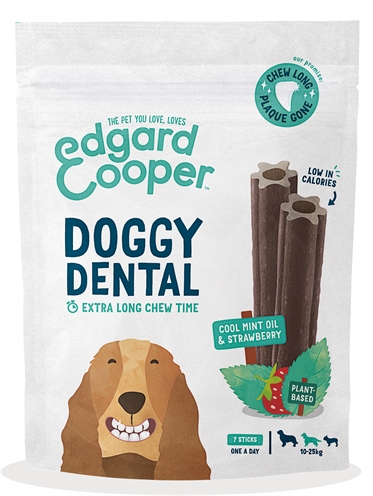 EDGARD & COOPER Dental Sticks Aardbei/Mint Geheel plantaardig, luchtgedroogd, ondersteunt gebit - M 160 g