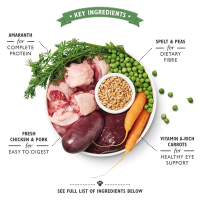 LILY'S KITCHEN Natvoer Dog Organic Chicken Supper Biologisch, 50% vlees & verse ingrediënten - 11x150 g