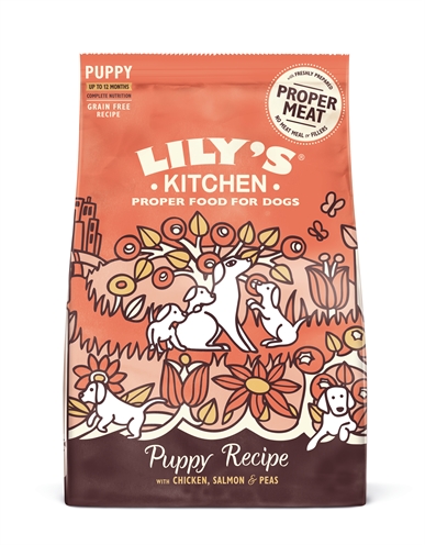 LILY'S KITCHEN Hondenvoer Puppy Chicken & Salmon Graanvrij, verse kip & zalm, glucosamine voor gezonde gewrichten - 7 kg