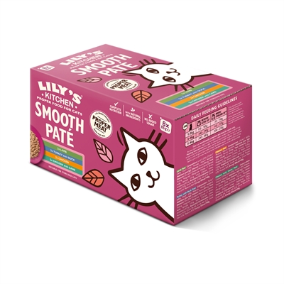 LILY'S KITCHEN Kat Smooth Paté Multipack 65% vers vlees, graanvrij, rijk aan taurine - 8x85 g